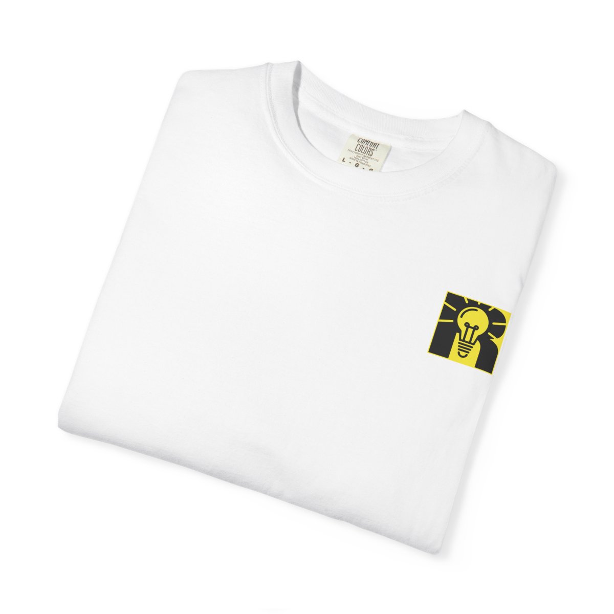 Classic design, folded, white tee