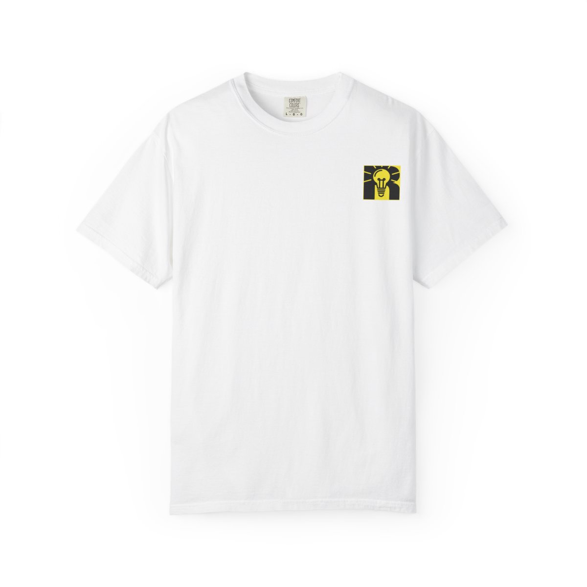 Classic design, chest logo, white tee