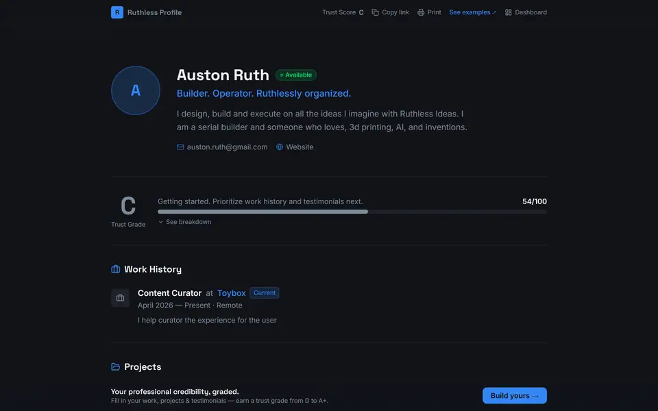 Ruthless Profile